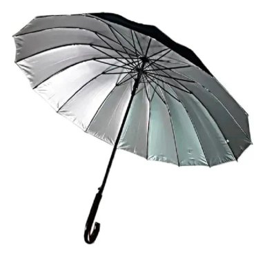 MARIN 14 VARILLAS PARAGUAS LLUVIA GRANDE EJECUTIVO CON PROTECCION UV COLOR NEGRO - 5