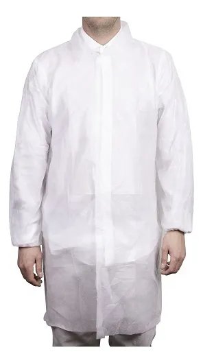 COTONA VISITA TELA CON VELCRO CLEANCARRIER UNIDAD BLANCO - 1
