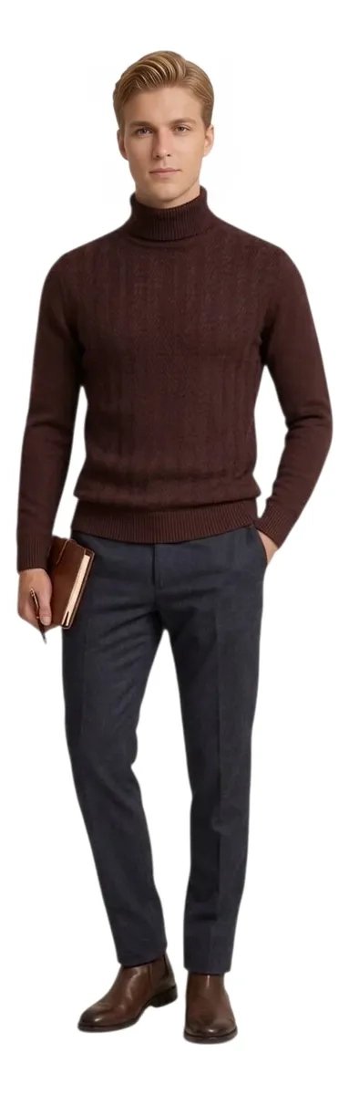 SWEATER TEJIDO HOMBRE CUELLO SUBIDO BEATLE 108 - 3