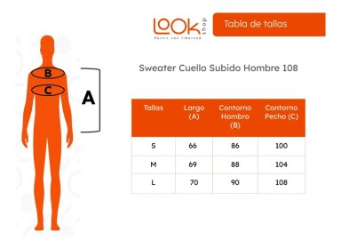 SWEATER TEJIDO HOMBRE CUELLO SUBIDO BEATLE 108 - 6