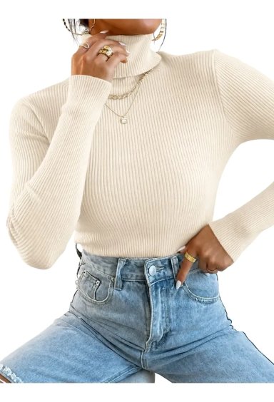 SWEATER BEATLE LANA MUJER CUELLO ALTO DOBLE OTOÑO INVIERNO T50 - 1