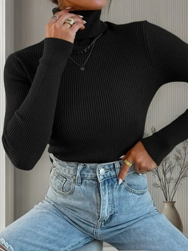 SWEATER BEATLE LANA MUJER CUELLO ALTO DOBLE OTOÑO INVIERNO T50 - 1