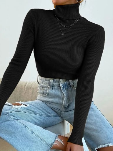 SWEATER BEATLE LANA MUJER CUELLO ALTO DOBLE OTOÑO INVIERNO T50 - 2