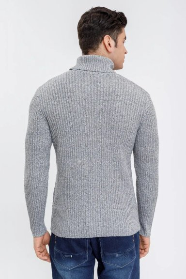 SWEATER LANA HOMBRE CUELLO SUBIDO BEATLE EXCELENTE CALIDAD 118 - 4