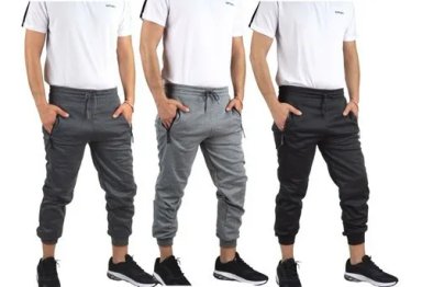 PAKC 3 PANTALON BUZO HOMBRE ALGODON JOGGER DEPORTIVO OFERTA! 952 - 2