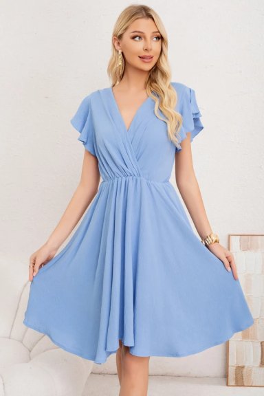 VESTIDO CORTO DE MUJER MIDI. SEMI FORMAL PRIMAVERA VERANO 3398 - 1