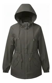 CORTA VIENTO MUJER PARKA LIVIANA PREMIUM CHAQUETA GORRO IMPE H2 - 4