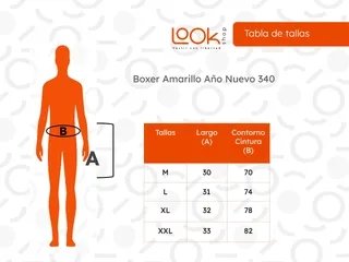 PACK 4 BOXER HOMBRE. CALZONCILLO. AMARILLO AÑO NUEVO. 340 - 2