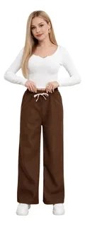 PANTALON MUJER RECTO TIRO ALTO. WIDE. COLORES 115 - 1