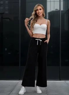 PANTALON MUJER RECTO TIRO ALTO. WIDE. COLORES 115 - 2