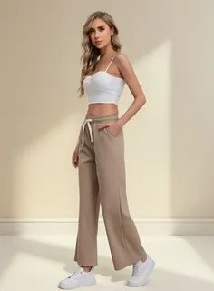 PANTALON MUJER RECTO TIRO ALTO. WIDE. COLORES 115 - 2