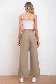 PANTALON MUJER RECTO TIRO ALTO. WIDE. COLORES 115 - 4
