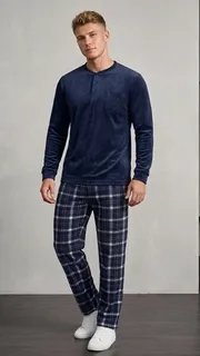 PIJAMA HOMBRE MICROPOLAR INVIERNO TERMICO 2 PIEZAS 5385 - 2