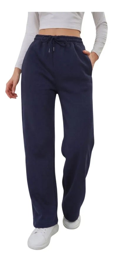 PANTALON BUZO MUJER RECTO SLIM FORRO POLAR 676 - 1