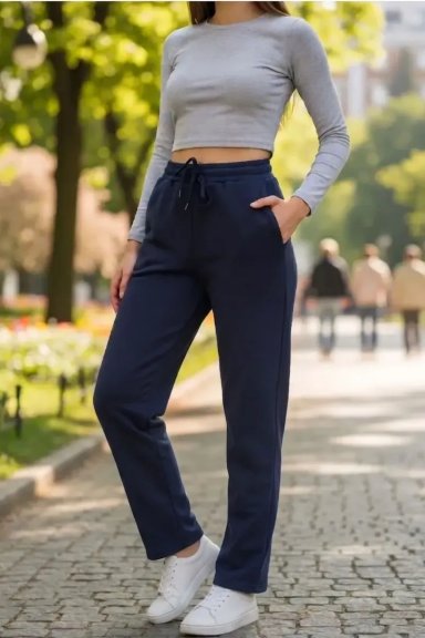 PANTALON BUZO MUJER RECTO SLIM FORRO POLAR 676 - 2
