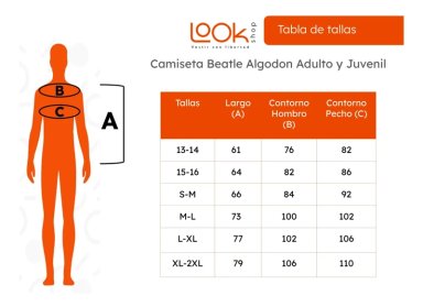 CAMISETA BEATLE HOMBRE JUVENIL. ALGODON MANGA LARGA 6516 - 6