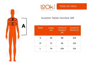 SWEATER TEJIDO HOMBRE CUELLO SUBIDO BEATLE COLORES 189 - 6