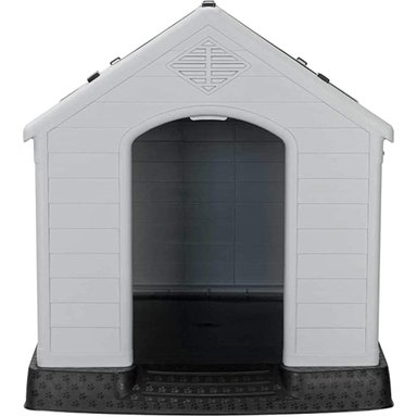CASA PERROS PEQUEÑA PVC 72X14X67CM GRIS - 2