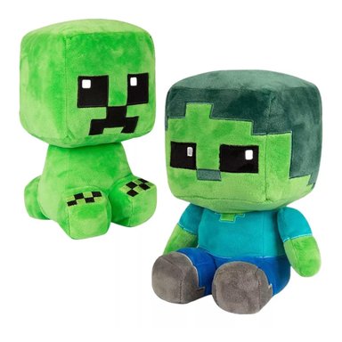 JUGUETE PACK 4 PELUCHES MINECRAFT 25CM INFANTIL - 4