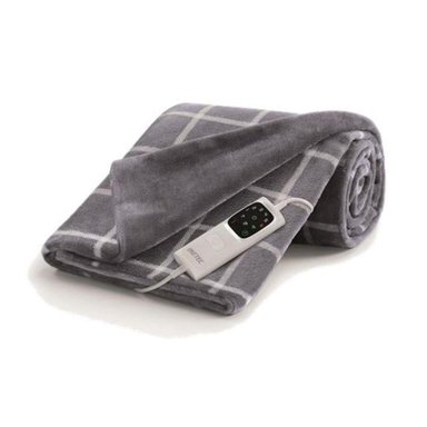 MANTA ELECTRICA CALENTAMIENTO RAPIDO 150X95CM 150W GRIS CUADRILLE - 1
