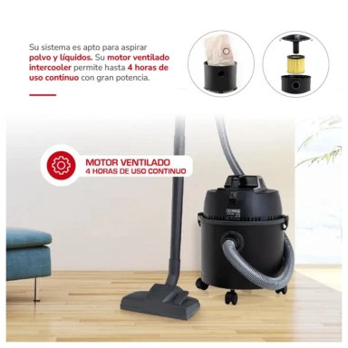 ASPIRADORA TAMBOR 16L 1500W POLVO AGUA NEGRO TH-1516 THOMAS - 7