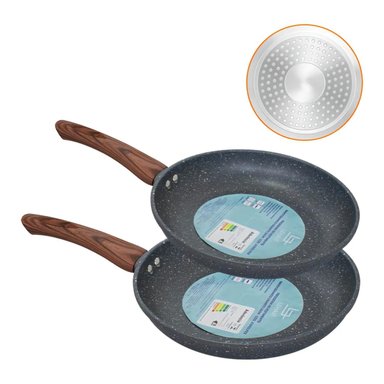 SARTEN DE INDUCCION ANTIADHERENTE 20CM CON MANGO DE MADERA - 3