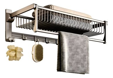 TOALLERO METAL BAÑO 20 PULGADAS DOBLE PLEGABLE BARRA TOALLA JHN MULTICOLOR - 3