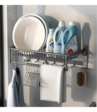 TOALLERO METAL BAÑO 20 PULGADAS DOBLE PLEGABLE BARRA TOALLA JHN MULTICOLOR - 7