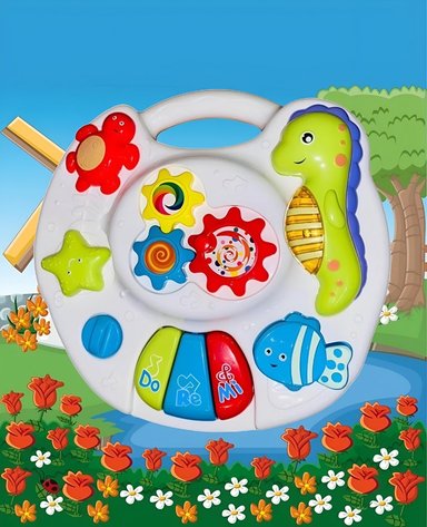 JUGUETE DIDÁCTICO MESA APRENDIZAJE MUSICAL 2 EN 1 NIÑOS JHN MULTICOLOR - 10