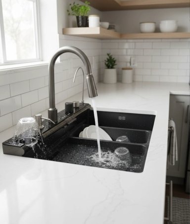 LAVAPLATOS COCINA FREGADERO MODERNO MULTIFUNCIONAL JHN - 9