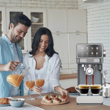 CAFETERA EXPRESO SEMIAUTOMATICA INTELIGENTE CAFE  HOGAR LAU - 8