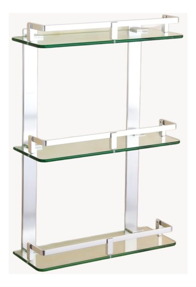 ESTANTE VIDRIO ORGANIZADOR BAÑO 3 NIVELES TEMPLADO JHN PLATA - 2