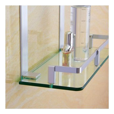 ESTANTE VIDRIO ORGANIZADOR BAÑO 3 NIVELES TEMPLADO JHN PLATA - 4