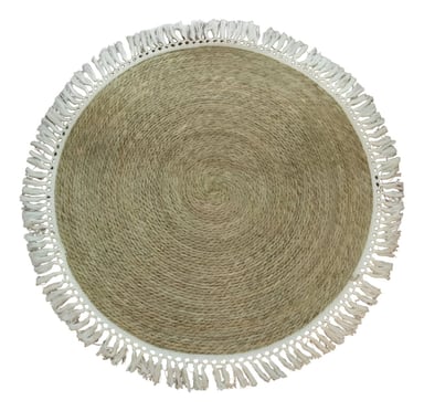 ALFOMBRA YUTE FIBRA NATURAL REDONDA DECORACIÓN 80CM JHN - 3