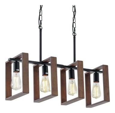 LAMPARA COLGANTE CANDELABRO RUSTICA 4 LUCES COMEDOR LAU - 3