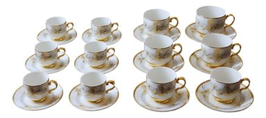 JUEGO VAJILLA TAZAS PLATILLOS ADORNO MESA ESTILO CLASICO JHN - 1