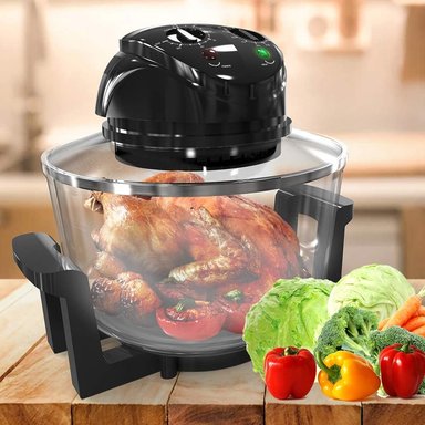 FREIDORA AIRE 3 EN 1 HALÓGENA CESTA ANTIADHERENTE HORNO JHN - 8