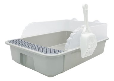 ARENERO CAJA PEQUEÑO ANTISALPICADURAS GATOS MASCOTAS LAU - 1
