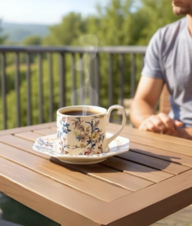 TAZA ELEGANTE PLATILLO FLORAL DECORATIVA HOGAR JHN - 6