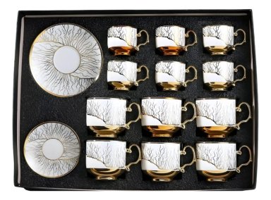 JUEGO VAJILLA TAZAS PLATILLOS DISEÑO ARTISTICO MESA JHN - 3