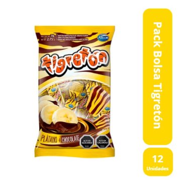PACK 12  BOLSA DE MASTICABLE TIGRETON 12 UNIDADES - 1