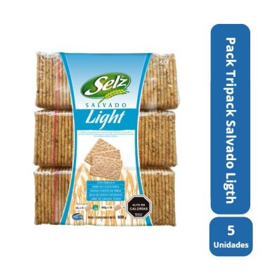 PACK 5 TRIPACK GALLETAS SALVADO LIGTH  600 GR - 1
