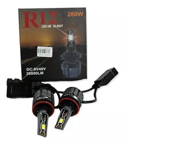 KIT LUCES TURBO LED R12 CONECTOR H4. 280W 28.000 LM REALES CON CANBUS - 1