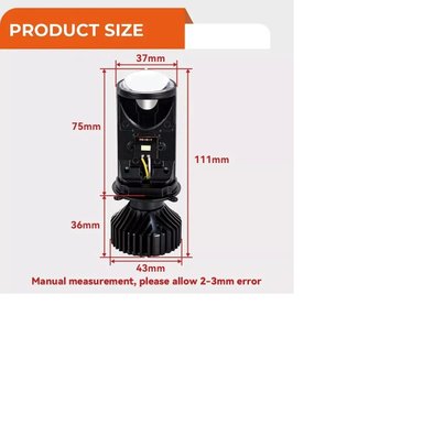 KIK LUCES TURBO LED PROYECTOR DE LUPA Y9 PREMIUM H4 - 6