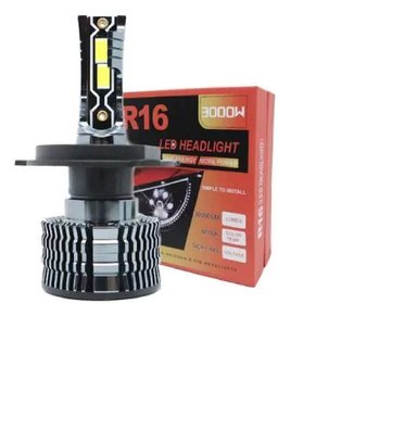KIT LUCES TURBO LED R16. 300W 30.000 LUMENES REALES CON CANBUS. CONECTOR H4 - 1