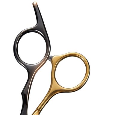 TIJERA ESCULPIDORA BARBERIA Y PELUQUERIA DORADO NEGRO 5.5 PULGADAS - 2