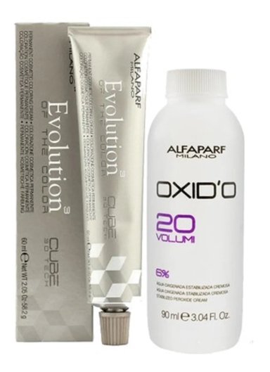 TINTURA PROFESIONAL EVOLUTION 60ML + OXIDANTE 90ML ALFAPARF 8.01 RUBIO CLARO NACRE - 1