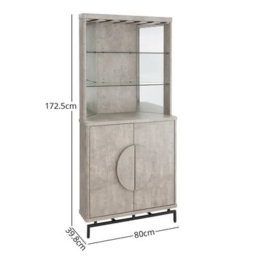 VITRINA ESQUINERO BAR AMERICAN CONCRET - 5