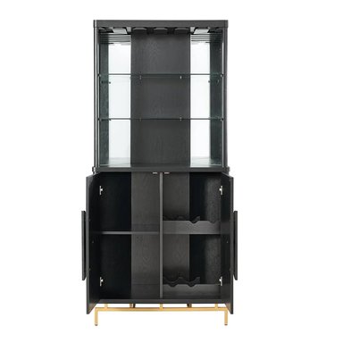 VITRINA ESQUINERO BAR AMERICAN BLACK - 6