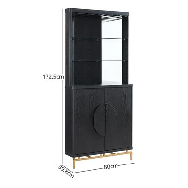 VITRINA ESQUINERO BAR AMERICAN BLACK - 7